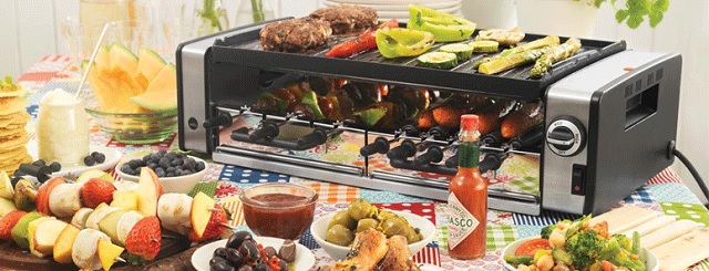 Bordgrill med Roterende Spyd