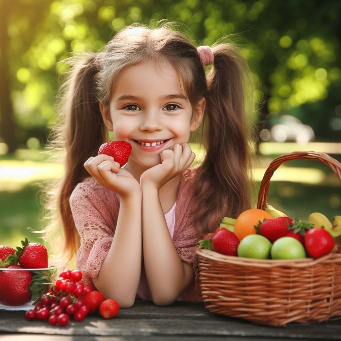 Barn frukt grønnsaker