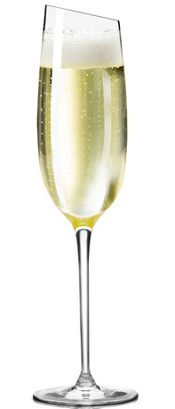 OLIVDUVA bicchiere da champagne, vetro trasparente/spirale, 22 cl