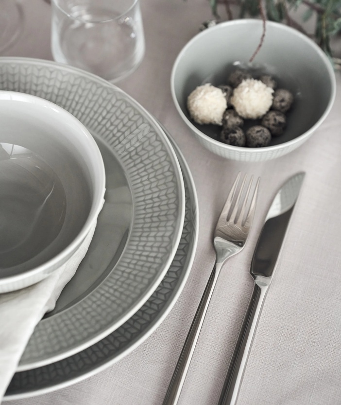 Sewdish Grace Servise Grå Dimma