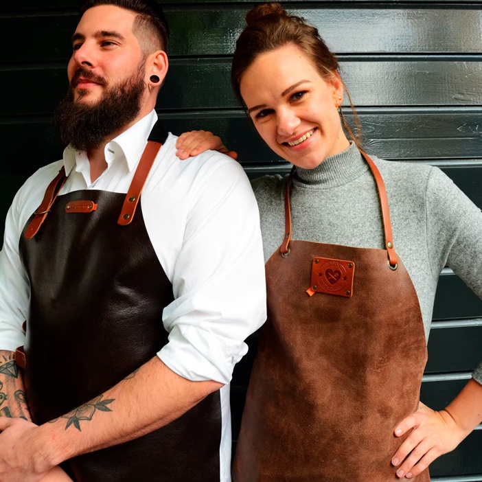 Zapron Skinnforkle Lær